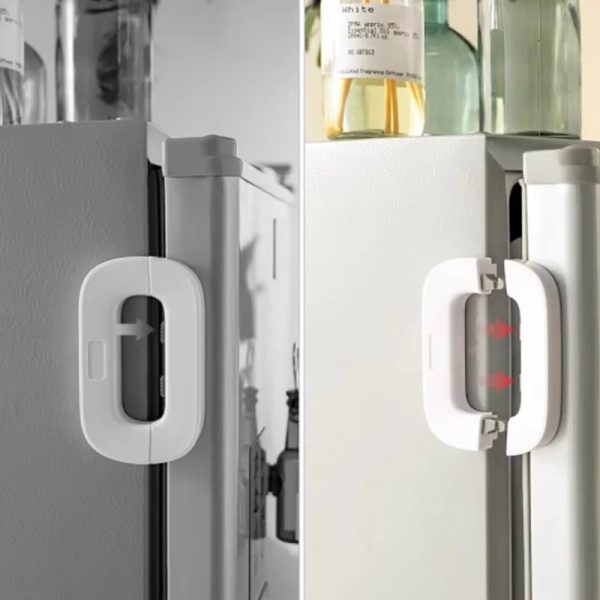main-image-3 Household Refrigerator Lock, Freezer Lock, Child Cabinet Safety Lock, Baby Anti Pinch Insurance, Baby Safety
