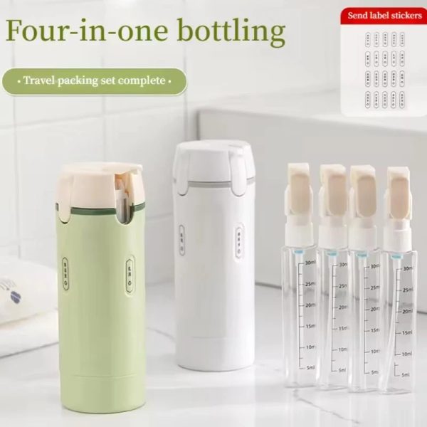 main-image-1 4-IN-1 Travel Dispenser Bottles - Leak-Proof BPA Free, TSA Approved for Shampoo, Lotion & Cosmetics