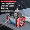 5000mAh Solar LED Flashlight COB Camping Lantern Work Light USB Charging Light Waterproof Portable Searchlight Power Bank