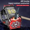 5000mAh Solar LED Flashlight COB Camping Lantern Work Light USB Charging Light Waterproof Portable Searchlight Power Bank
