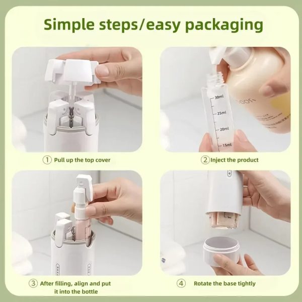 main-image-5 4-IN-1 Travel Dispenser Bottles - Leak-Proof BPA Free, TSA Approved for Shampoo, Lotion & Cosmetics