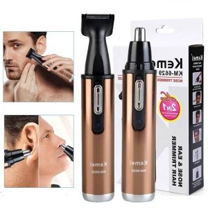 Kemei KM-6629 2-in-1 Rechargeable Nose & Ear Hair Trimmer