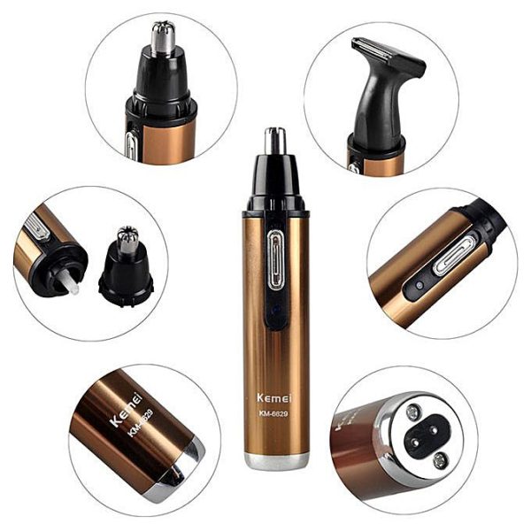 Kemei KM-6629 2-in-1 Rechargeable Nose & Ear Hair Trimmer Kemei KM-6629 2-in-1 Rechargeable Nose & Ear Hair Trimmer