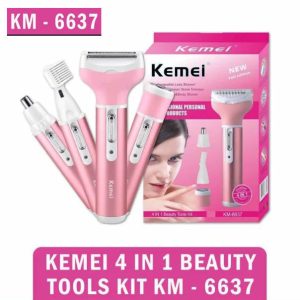 Kemei KM-6637 4-in-1 Multi Functional Shaver for Women