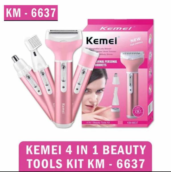 Kemei KM-6637 4-in-1 Multi Functional Shaver Kemei KM-6637 4-in-1 Multi Functional Shaver for Women