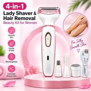 Lady Shaver Beauty Kit 4-in-1 Rechargeable Grooming Kit