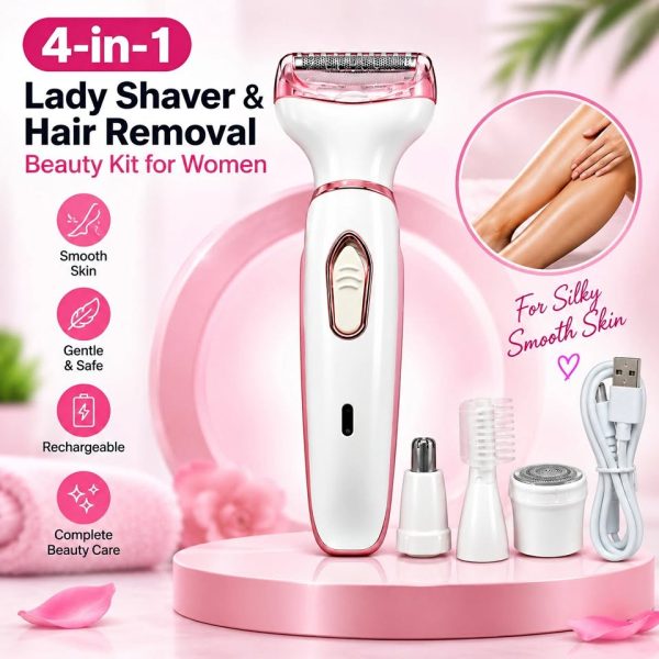 Lady Shaver Beauty Kit' Lady Shaver Beauty Kit 4-in-1 Rechargeable Grooming Kit