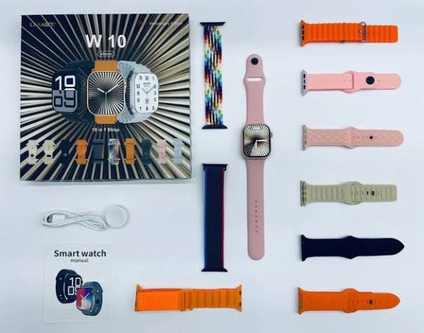 W10 Smart Watch. 10 in W10 Smart Watch with 10 Straps